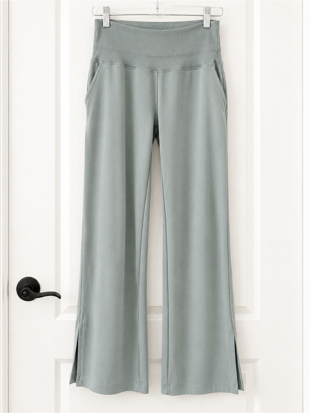 Jockey Wide Leg, High Waist Split Hem Track Pants